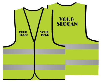 Luminous green reflector jackets and orange reflector jacket